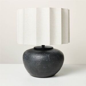 Oversized Ceramic with Fluted Shade
Table Lamp Black/White - Hearth & Hand